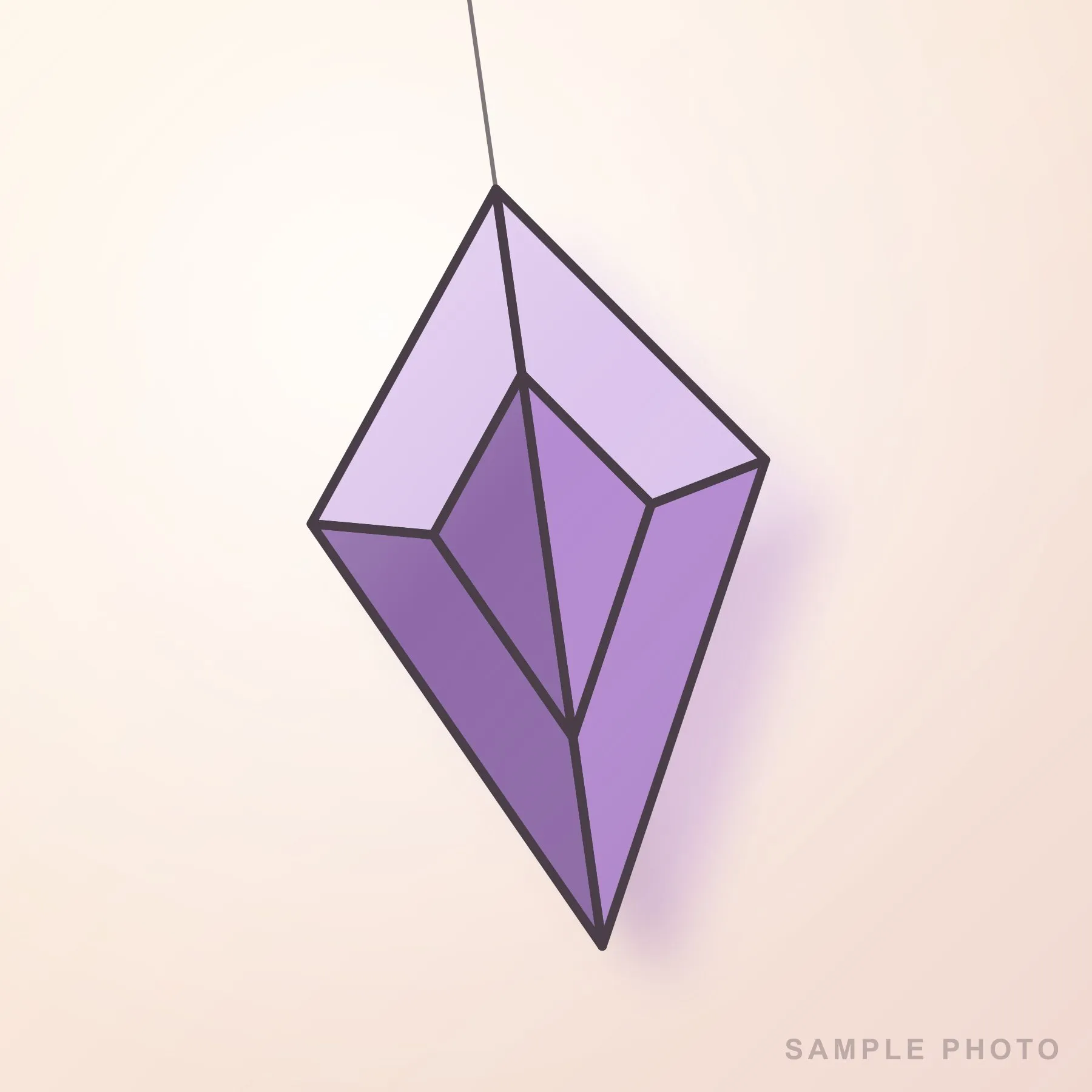 Lilac Crystal Suncatcher, photo 3 of 3
